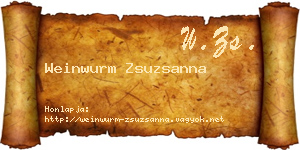 Weinwurm Zsuzsanna névjegykártya